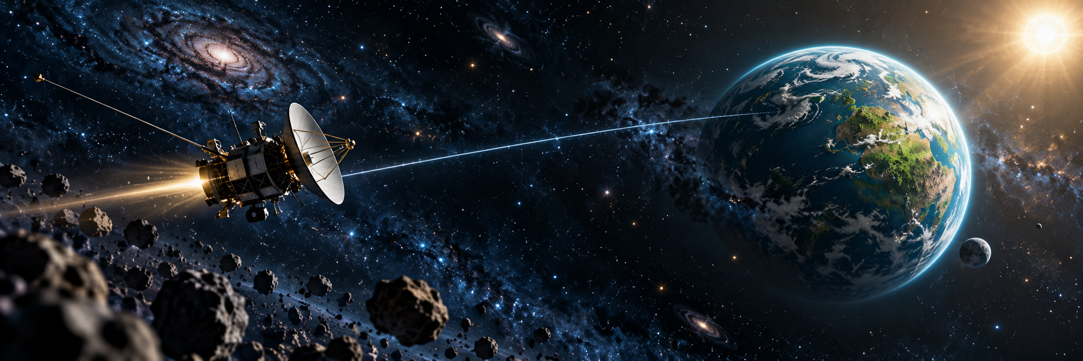 Game chapter artwork showing a distant planetary frontier